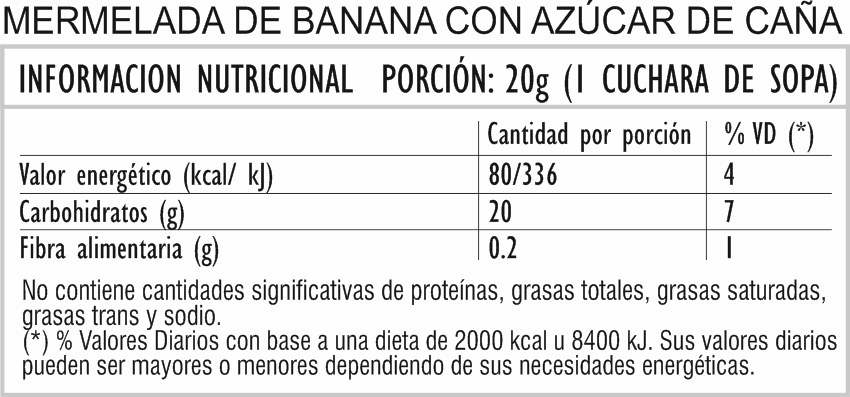 Mermelada de Banana 420 gr - Imagen 2